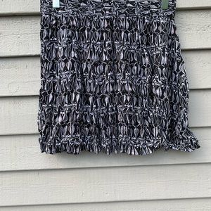 Bethany Mota Owl Print Black Skirt